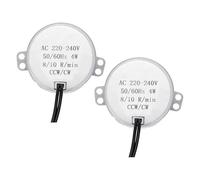 sourcing map Synchronous Motor AC 220-240V Electric Motor 8-10RPM 50-60HZ CCW/CW 4W Cross Hole Shaft Low Consumption Low Noise Motors for Handicrafts and Electric Fan Heater, 2 Pcs