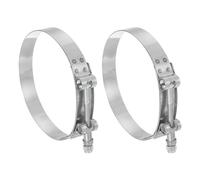 sourcing map T-Bolt Hose Clamp 2Pcs Working Range 114-122mm 201 Stainless Steel Bolt Intake Intercooler Clamps fo Intercooler Clamp Tube