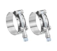 sourcing map T-Bolt Hose Clamp 2Pcs Working Range 43-49mm 201 Stainless Steel Bolt Intake Intercooler Clamps fo Intercooler Clamp Tube
