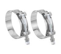 sourcing map T-Bolt Hose Clamp 2Pcs Working Range 64-72mm 201 Stainless Steel Bolt Intake Intercooler Clamps fo Intercooler Clamp Tube