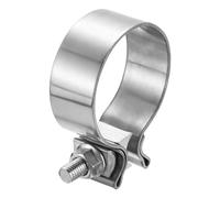 sourcing map T-Bolt Hose Clamp 63-65mm Stainless Steel Joint Bolt Exhaust Clamp Band Width 29mm for Pipes Mufflers Hose Water Pipe, Silver