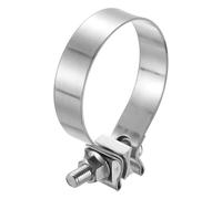 sourcing map T-Bolt Hose Clamp 78-80mm Stainless Steel Joint Bolt Exhaust Clamp Band Width 22mm for Pipes Mufflers Hose Water Pipe, Silver
