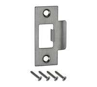sourcing map T Door Strike Plate, 70mm x 40mm 201 Stainless Steel Latch Deadbolt Strike Plate for Door Frame Door Jamb, Dark Gray