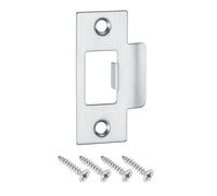 sourcing map T Door Strike Plate, 70mm x 40mm 201 Stainless Steel Latch Deadbolt Strike Plate for Door Frame Door Jamb, Silver