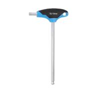 sourcing map T-Handle Ball End Hex Key Wrench 10mm Metric S2 Steel T-Key Inner Hexagon Wrenches Spanner Repair Tool for Automotive Household Maintenance, Blue Black