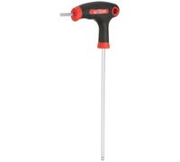 sourcing map T-Handle Ball End Hex Key Wrench 4mm Metric 205mm Length Extra Long Arm Cr-V T-Key Inner Hexagon Wrenches Spanner Repair Tools for Automotive Household Maintenance, Red Black