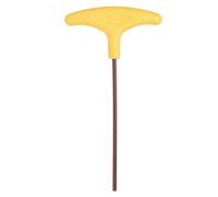 sourcing map T-Handle Hex Key Wrench 4mm Metric S2 Steel Long Arm Yellow T-Key Flat End Inner Hexagon Spanner Repairing Tool for Home Auto Maintenance Bike Motorcycle Repair