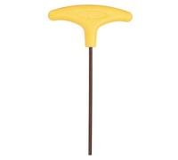 sourcing map T-Handle Hex Key Wrench 5mm Metric S2 Steel Long Arm Yellow T-Key Flat End Inner Hexagon Spanner Repairing Tool for Home Auto Maintenance Bike Motorcycle Repair