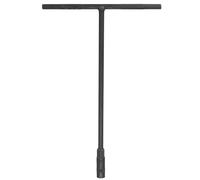sourcing map T-Handle Wrench Socket 10mm Metric High Carbon Steel 6-Point Spanner Socket with Long Reach for Motorcycle Bicycle Car Repair, Gray-Black
