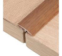 sourcing map t Molding Transition Strip 0.9mx2.5cm Brown PVC Floor Divider 3 Pcs | Self-Adhesive, Center Barb Tee Molding for Connecting Flooring Gaps Doorways