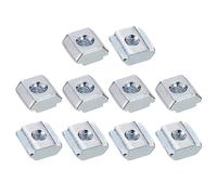 sourcing map T Nuts, 30pcs - Nickel Plated Carbon Steel T Slot Bolts, 2020 Series M3 Hammer Head Fastener, Sliding T Nuts for Aluminum Extrusion Profile (Silver)