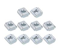 sourcing map T Nuts, 30pcs - Nickel Plated Carbon Steel T Slot Bolts, 2020 Series M4 Hammer Head Fastener, Sliding T Nuts for Aluminum Extrusion Profile (Silver)
