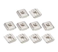 sourcing map t Nuts, 40pcs - Nickel Plated Carbon Steel t Slot Bolts, 3030 Series M5 Hammer Head Fastener, Sliding t Nuts for Aluminum Extrusion Profile (Silver)