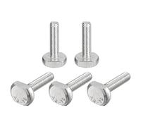 sourcing map T-Slot Bolts, 5pcs M6x25mm T Slot Drop-in Stud Sliding Bolts 304 Stainless Steel T Shape Screws for T Track