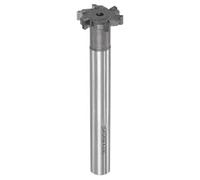 sourcing map T-Slot Milling Cutters, 5mm Depth 25mm Cutting Dia 12mm Shank Tungsten Carbide Tip 6 Flutes T Slot End Mill for Stainless Steel Copper Aluminum