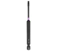 sourcing map T15 Torx Head Impact Screwdriver Bits 1/4" Hex Shank 4" (100mm) Long Magnetic No Hole Tamper Proof 6 Point Star Screw Driver Drill Bits Phosphate S2 Steel Power Tools