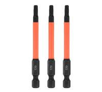 sourcing map T20 Torx Bit Impact 3 Set 1/4" Hex Shank Magnetic Star Bit 3"L