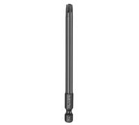 sourcing map T30 Security Torx Head Screwdriver Bit 1/4" Hex Shank 4" (100mm) Long Magnetic Tamper Proof 6 Point Star Screw Driver Drill Bit S3 Steel Mirror Polished Power Tool with Hole