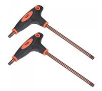 sourcing map T45 Anti Tamper Proof Torx Key T-Handle Dual End Wrench, S2 Steel 2 Pcs