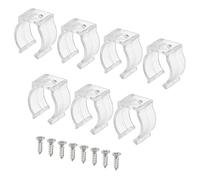 sourcing map T5 U Clips Holder Bracket Fluorescent Tube Light Fixture Plastic Pipe Clamps with Screws for LED Bulbs Ceiling Lamp, Pack of 10