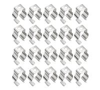 sourcing map T5 U Clips Holder Bracket for LED Light Tube, LED Fluorescent Tube Replacement Mounting Accessories, Nickel-Plated Manganese Steel Lamp Support to Prevent Sagging, Pack of 20