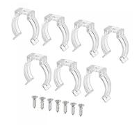 sourcing map T8 U Clips Holder Bracket Fluorescent Tube Light Fixture Plastic Pipe Clamps with Screws for LED Bulbs Ceiling Lamp, Pack of 30