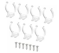 sourcing map T8 U Clips Holder Bracket Fluorescent Tube Light Fixture Plastic Pipe End Clamps Base with Screws for LED Bulbs Ceiling Lamp, Pack of 10