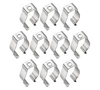 sourcing map T8 U Clips Holder Bracket for LED Light Tube, LED Fluorescent Tube Replacement Mounting Accessories, Nickel-Plated Manganese Steel Lamp Support to Prevent Sagging, Pack of 10