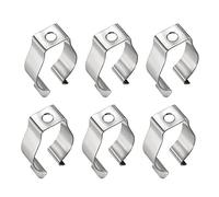 sourcing map T8 U Clips Holder Bracket for LED Light Tube, LED Fluorescent Tube Replacement Mounting Accessories, Nickel-Plated Manganese Steel Lamp Support to Prevent Sagging, Pack of 6