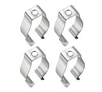 sourcing map T8 U Clips Holder Bracket for LED Light Tube, LED Fluorescent Tube Replacement Mounting Accessories, Nickel-Plated Manganese Steel Lamp Support to Prevent Sagging, Pack of 4