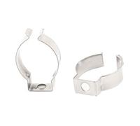 sourcing map T8 U Clips Holder Bracket, LED Fluorescent Light Tube Replacement Mounting Accessories, Stainless Steel, Pack of 2