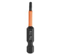 sourcing map T9 Torx Head Screwdriver Bit 2" (50mm) Long 1/4" Hex Shank Magnetic No Hole Tamper Proof 6 Point Star Screw Driver Drill Bits Phosphate S2 Steel Industrial Power Tools