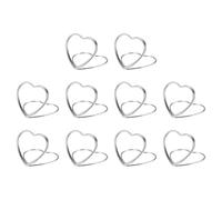 sourcing map Table Number Holders 10pcs Silver Place Card Holder Name Stands Picture Holders for Tables Setting Wedding Display