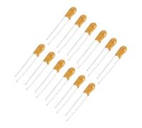sourcing map Tantalum Capacitor 10uF 16V Yellow Radial Electrolytic Capacitor Dipped Tantalum Bead Capacitors for Circuit Boards DIY Computer Project Pack of 12
