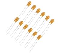 sourcing map Tantalum Capacitor 10uF 35V Yellow Radial Electrolytic Capacitor Dipped Tantalum Bead Capacitors for Circuit Boards DIY Computer Project Pack of 12