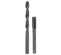 sourcing map Tap and Drill Bit Set, 1pcs 5/16-36 UNS Straight Flute Thread Screw Tap & 1pcs 7.3mm Twist Drill Bit, Black Oxide HSS-6542 Tapping Threading Tool Kit