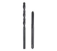 sourcing map Tap and Drill Bit Set, 1pcs 8-40 UN Straight Flute Thread Screw Taps & 1pcs 3.5mm Twist Drill Bits, Black Oxide HSS-6542 Tapping Threading Tool Kit