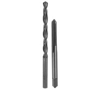sourcing map Tap and Drill Bit Set, 1pcs M5 x 0.5 Straight Flute Thread Screw Tap & 1pcs 4.5mm Twist Drill Bit, Black Oxide HSS-6542 Tapping Threading Tool Kit