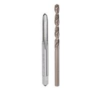 sourcing map Tap & Bit Sets, 3/16-24 UNC 2B Straight Flute Machine Thread Milling Tap, 3.7mm M35 Cobalt High Speed Steel (HSS-CO) Twist Drill Bit