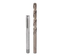 sourcing map Tap & Bit Sets, 5/16-24 UNF 2B Straight Flute Machine Thread Milling Tap, 6.8mm M35 Cobalt High Speed Steel (HSS-CO) Twist Drill Bit