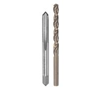 sourcing map Tap & Bit Sets, M6 x 0.75 H2 Left Hand Straight Flute Machine Thread Milling Tap, 5.2mm M35 Cobalt High Speed Steel (HSS-CO) Twist Drill Bit