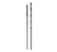 sourcing map Tap & Bit Sets, M6 x 1 H2 Straight Flute Machine Thread Milling Tap 150mm Extra Long, 6mm High Speed Steel (HSS) Twist Drill Bit