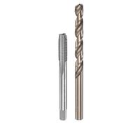 sourcing map Tap & Bit Sets, M7.5 x 1 H2 Straight Flute Machine Thread Milling Tap, 6.5mm M35 Cobalt High Speed Steel (HSS-CO) Twist Drill Bit