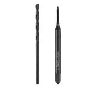 sourcing map Tap & Drill Bit Set, 1pcs 2-56 UNC Straight Flute Thread Taps and 1pcs 1.8mm Twist Drill Bits, Black Oxide HSS6542 Screw Tapping Threading Tools