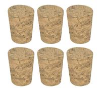 sourcing map Tapered Cork, 25x20x31mm Wooden Leakproof Soft Cork Stoppers for Wine Beer Bottle Crafts Corks Plug Replacement Laboratory Supplies, Dark Wood Color, Pack of 6