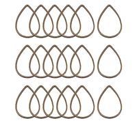 sourcing map Teardrop Beading Hoop Link, Hollow Open Bezel Charm Linking Rings 14x22mm Bronze for Earring Jewelry Making, Pack of 50