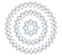 sourcing map Teardrop Rhinestones 7x10mm, 84 Pcs Pointed Back K9 Glass Shiny Drop Shaped Rhinestones Crystal Gems for DIY Jewelry Making Crafts, Silver AB