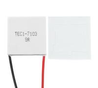 sourcing map TEC1-7103 Semiconductor Refrigeration Tablets 8.4V 3A 13.5W Heatsink Thermoelectric Cooler Cooling Plate Module 30x30mm