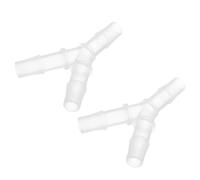 sourcing map Tee Fitting Plastic Barb 3 Way Equal Y Shaped Fitting Hose OD 7/16" for ID 9.5mm Water Cooling Hose White Pack of 2