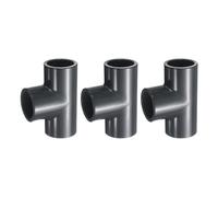 sourcing map Tee PVC Fitting 1" 3 Way Connector Furniture Build Grade Pipe Coupling Elbow Fittings for Sewer Plumbing Drain Pipe Water Supplies Build Garden